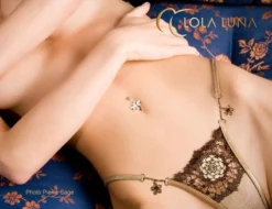 Lola Luna String VARNA CLOSED Gold-schoko -Pink Zebra 10300 VARNA 2 lola luna micro string