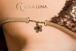 Lola Luna String VARNA CLOSED Gold-schoko -Pink Zebra 10300 VARNA 3 lola luna micro string