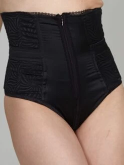 Satin Taillen-Slip GILIAN DOLLY Schwarz Von Cadolle -Pink Zebra 1109qf culotte haute gilian dolly schwarz cadolle 4 1