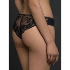 Brasiliana Slip CHARME Aus Leavers Spitze Schwarz Von Ritratti