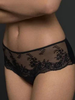 Slip CHARME Aus Leavers Spitze Schwarz Von Ritratti -Pink Zebra 14606 charme slip alto black 1 1