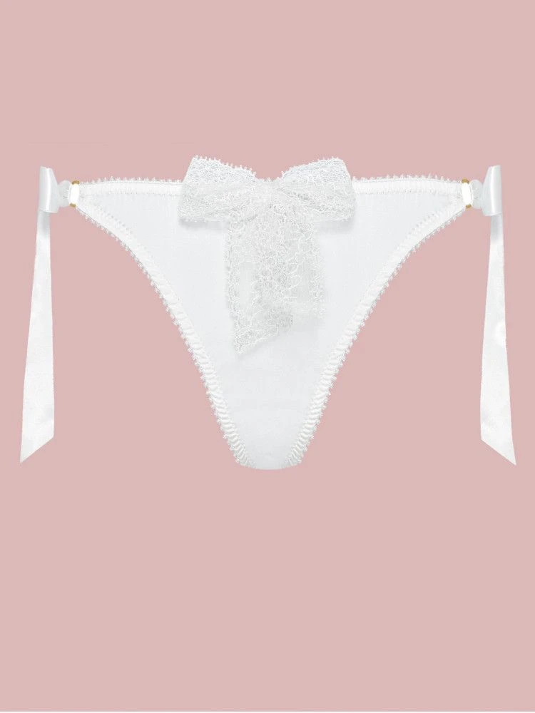 Satin Culotte GEISHA Uni Mit Schleifen Von Cadolle 4 Satin Culotte GEISHA Uni Mit Schleifen Von Cadolle – Bild 2