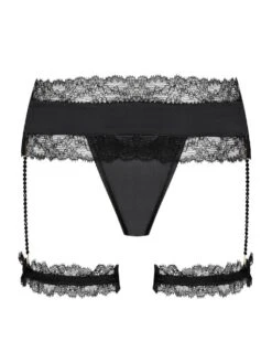 Satin String GEISHA PJ Mit Strapsen Von Cadolle -Pink Zebra 4500fb cage geisha schwarz cadolle 2 1 1