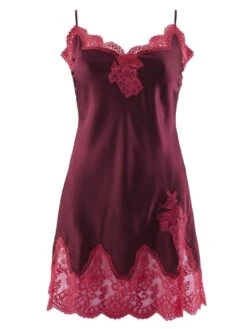 Seide Baby-Doll SOIE D´AMOUR Mit Spitze Aubade -Pink Zebra baby doll seide beere ms42 soie d amour aubade 1