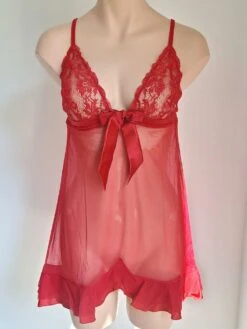 Tüll Baby-Doll NOELI Von Exilia Mit Seide Nur Noch In Rot -Pink Zebra baby doll tuell rot noeli exilia 2 5 1