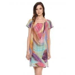 Baumwolle Batist Dress JETTE Bunt Von Gattina 3 Baumwolle Batist Dress JETTE Bunt Von Gattina