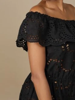 Baumwolle Lochspitze Sommerkleid GLADYS Schwarz Von Marjolaine 11 Baumwolle Lochspitze Sommerkleid GLADYS Schwarz Von Marjolaine -Pink Zebra baumwolle lochspitze sommerkleid gladys 7gla0201 schwarz marjolaine