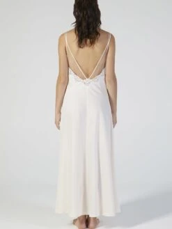 Baumwolle Neglige Mit Spitze Lang BIANCO Von Verdiani -Pink Zebra baumwolle neglige lang weiss 4527 verdiani 3