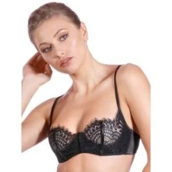 Balconette BH BLACK SWAN Mit Spitze Und Steinchen Von Prelude Milano