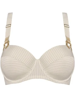 Balconette BH GLORIA STYLE Pristine Gold D-Cup Von Marlies Dekkers -Pink Zebra bh creme gold gestreift 195401 gloria marlies dekkers