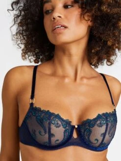 Bügel-BH VELVET MEMORIES Halbschale Von Aubade 9 Bügel-BH VELVET MEMORIES Halbschale Von Aubade -Pink Zebra bh halbschale blau rbf14 velvet memories aubade 4