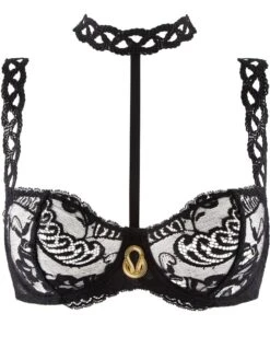 Bügel-BH PRECIOUS TALE Mit Leavers Spitze Schwarz Von Aubade -Pink Zebra bh halbschale ref14 schwarz precious tale aubade 4 1