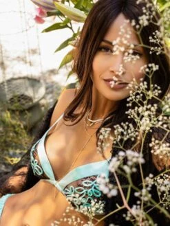 Triangel BH MELINDA Von Marjolaine Mit Seide Und Spitze -Pink Zebra bh seide melinda 4mel5201 hellblau marjolaine