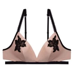 Triangel Soft-BH PARK AVENUE Von Dita Von Teese Mit Seide -Pink Zebra bh soft park avenue vintage pink dita von teese 1