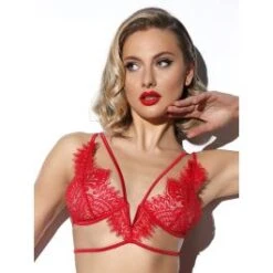 Triangel Longline BLACK SWAN BH Aus Spitze Von Prelude Milano