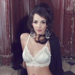 Satin Triangel-BH Mit Spitze WHITE Les Jupons De Tess 5 Satin Triangel-BH Mit Spitze WHITE Les Jupons De Tess -Pink Zebra bh weiss les jupons de tess 2 1