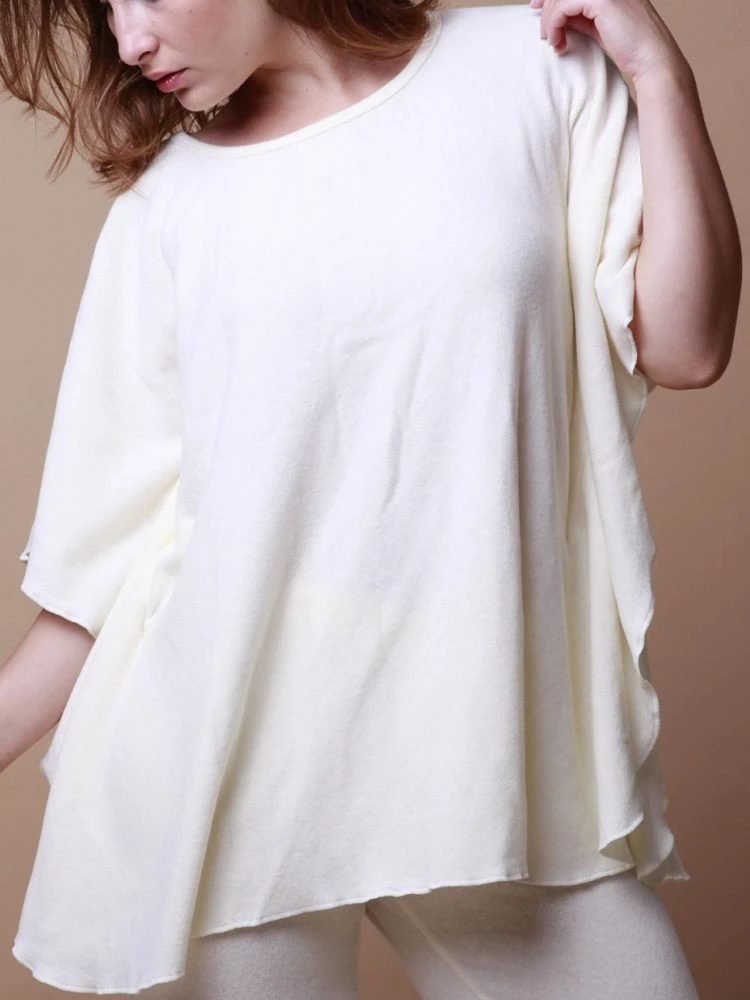 Kuschel-Baumwolle Poncho / Bigshirt CASUAL Von GATTINA 4 Kuschel-Baumwolle Poncho / Bigshirt CASUAL Von GATTINA – Bild 2