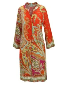 Kaftan GOA SPIRIT Von Fürstenberg -Pink Zebra bluse 34coral 333 31410 fuerstenberg