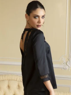 Satin Bluse ADORABLE EN SEXY Mit Spitze Von Lise Charmel 10 Satin Bluse ADORABLE EN SEXY Mit Spitze Von Lise Charmel -Pink Zebra bluse alh5085 adorable en sexy lise charmel