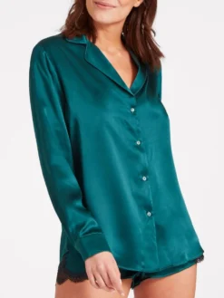 100% Seide Bluse TOI MON AMOUR Basic Farben Von Aubade -Pink Zebra bluse gr n seide toi mon amour qs44 emeraude aubade 3 6 1 1 1