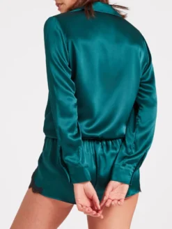 100% Seide Bluse TOI MON AMOUR Viele Farben Von Aubade -Pink Zebra bluse gr n seide toi mon amour qs44 emeraude aubade 4 1