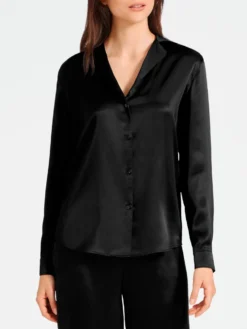 100% Seide Bluse TOI MON AMOUR Von Aubade -Pink Zebra bluse schwarz seide toi mon amour qs44 noir aubade 2