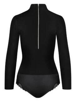 Langarm Twill-Body OFFICIER Schwarz Von Cadolle -Pink Zebra body twill officier noir 4086nf cadolle 4