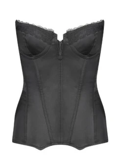 Bustier Corsage MEDICIS 5 SATIN NOIR Schwarz Von Cadolle -Pink Zebra bustier medicis5 satin noir 3531ada cadolle 2