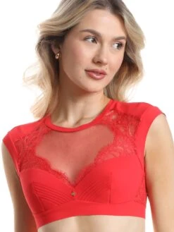 Bustier LOVE GLOWS Mit Blumenspitze Von Prelude Milano 10 Bustier LOVE GLOWS Mit Blumenspitze Von Prelude Milano -Pink Zebra bustier ys366 rot love glows prelude milano 1