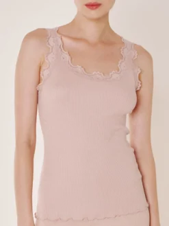70% Seide 30% Baumwolle Unterhemd RIPP Von Eva B. Bitzer -Pink Zebra camisole unterhemd 27338232 ripp kollektion rose cloud eva bitzer