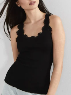 70% Seide 30% Baumwolle Unterhemd RIPP Von Eva B. Bitzer -Pink Zebra camisole unterhemd 27338232 ripp kollektion schwarz eva bitzer