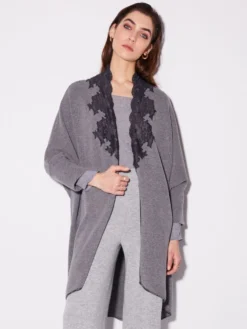 Cape Kuschel Cotton Von Chiara Fiorini Mit Baumwolle -Pink Zebra cape jacke kuschel baumwolle fumo cf1314 chiara fiorini