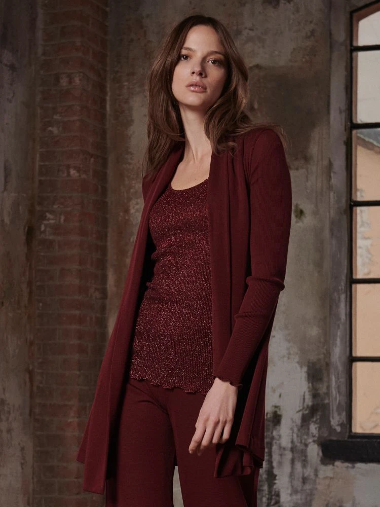 Merino Wolle-Seide CARDIGAN Strickjacke Von Oscalito 7 Merino Wolle-Seide CARDIGAN Strickjacke Von Oscalito – Bild 5