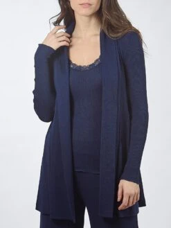 Merino Wolle-Seide CARDIGAN Strickjacke Von Oscalito 13 Merino Wolle-Seide CARDIGAN Strickjacke Von Oscalito -Pink Zebra cardigan wolle seide 3463 dunkelblau oscalito