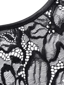 Langarm Minitop CARMEN Spitze Schwarz Von Cadolle -Pink Zebra carmen mini top schwarz 3315cp cadolle 2