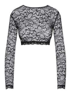 Langarm Minitop CARMEN Spitze Schwarz Von Cadolle -Pink Zebra carmen mini top schwarz 3315cp cadolle