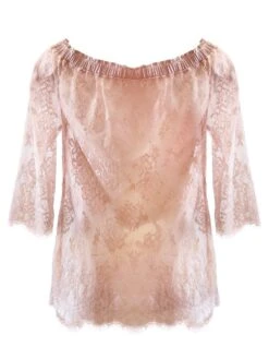 Spitze Carmen Shirt INESSA Von Escora -Pink Zebra carmen shirt inessa rosa 9171 e251 701 escora 2 1 1