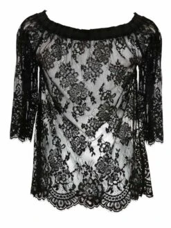 Spitze Carmen Shirt INESSA Von Escora -Pink Zebra carmen shirt inessa schwarz 9171 e251 400 escora 2 1 1