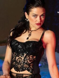 Pailletten Bustier LOUVIERS Von RCrescentini Notre Dame 6 Pailletten Bustier LOUVIERS Von RCrescentini Notre Dame -Pink Zebra corsage louviers pailletten schwarz notredame rcrescentini 1 1