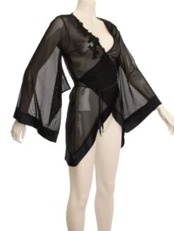 Kimono Tüll BATGIRL Von RCrescentini Black Mirror -Pink Zebra crescentini morgenmantel batgirl schwarz seite 1