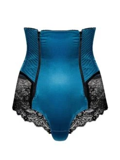 Satin Taillen-Slip RACHEL Von Cadolle -Pink Zebra culotte haute rachel dentelle petrol 1008qj cadolle 2