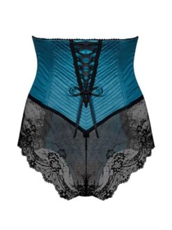 Satin Taillen-Slip RACHEL Von Cadolle -Pink Zebra culotte haute rachel dentelle petrol 1008qj cadolle