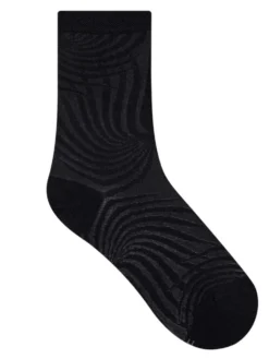 Damen Seidensocken Streifenmuster Mit 74% Seide Von Bleuforêt -Pink Zebra damen socken seide bleuforet 6299 schwarz 2