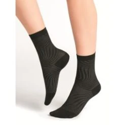 Damen Seidensocken Tigerstreifenmuster Mit 74% Seide Von Bleuforêt