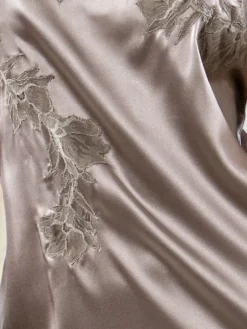 Seta Superior Slip Mit Seide FORTE Von Cotton Club 40 Seta Superior Slip Mit Seide FORTE Von Cotton Club -Pink Zebra farbfeld seide spitze taupe seta superior cotton club 3