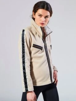 Kuschel Jacke SKY LODGE In Beige Von Fürstenberg -Pink Zebra fleecejacke pes viscose camel 52338235 sky lodge fuerstenberg 2 1