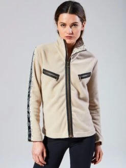 Kuschel Jacke SKY LODGE In Beige Von Fürstenberg -Pink Zebra fleecejacke pes viscose camel 52338235 sky lodge fuerstenberg 1 1