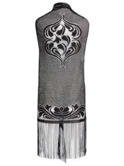 Lang Weste Mit Fransen LOVELY DOT Von Mademoiselle Coco Cavalière 12 Lang Weste Mit Fransen LOVELY DOT Von Mademoiselle Coco Cavalière -Pink Zebra fransen weste schwarz 1671 mc19 mademoiselle coco cavaliere 2