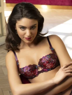 Geblümter Halbschalen BH AVEU EN FLEURS Von Lise Charmel -Pink Zebra halbschalen bh ach3043 aveu en fleurs lise charmel 1