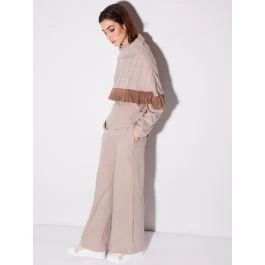 Hausanzug TORTORA Mit Strick In Sand Von Chiara Fiorini 3 Hausanzug TORTORA Mit Strick In Sand Von Chiara Fiorini